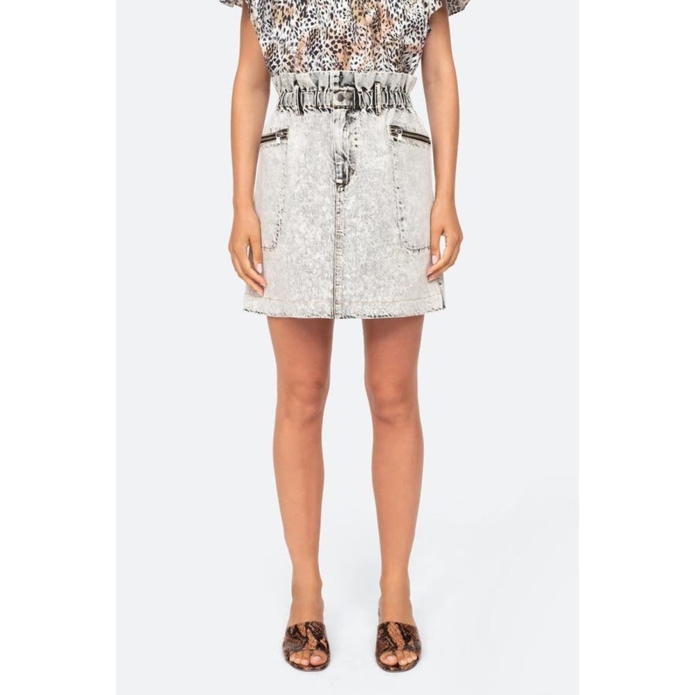 NWOT Sea New York Dax Acid Wash Denim Skirt